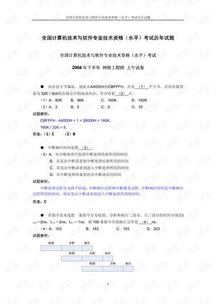 計算機網(wǎng)絡(luò)工程軟考核心知識點與典型試題解析